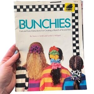 VTG 90s Fashion Angels BUNCHIES Craft Book for Teens - Make Your Own Scrunchies